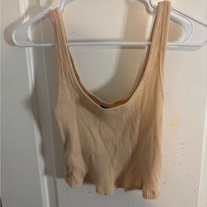Old Navy Light Tan Ribbed Tank Top size m NWOT